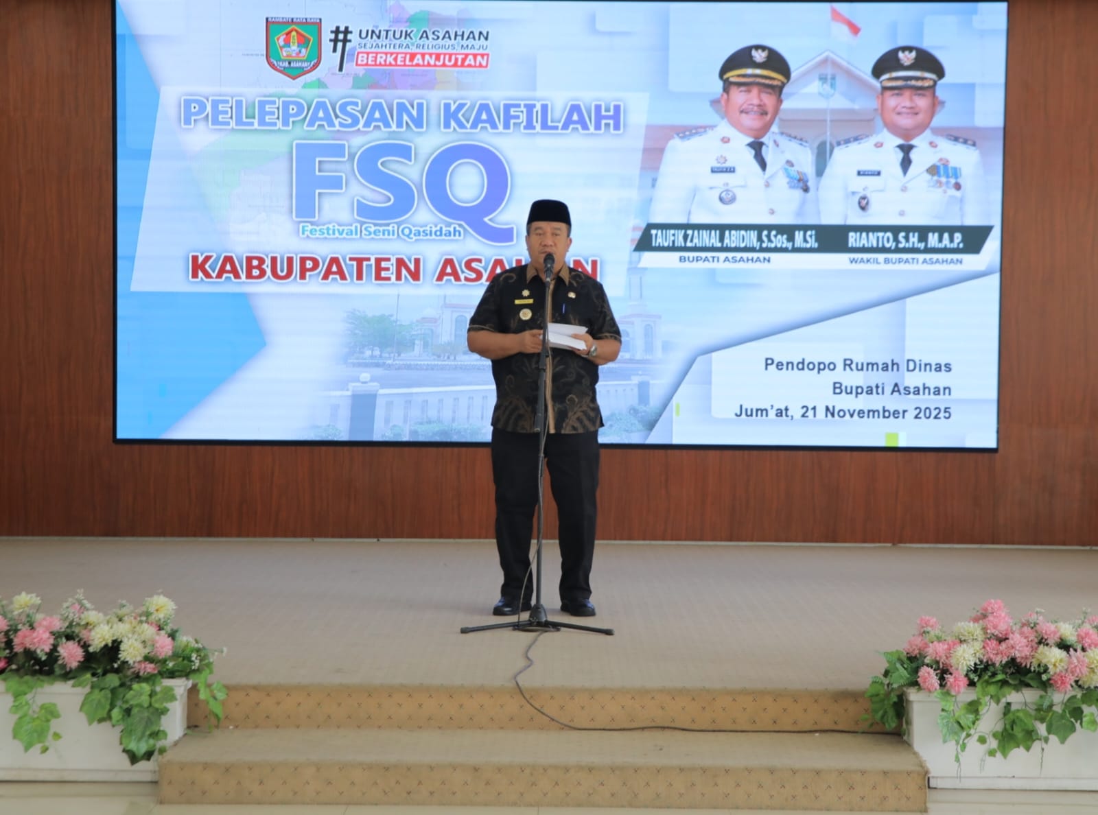 Bupati Asahan Resmi Lepas Kontingen Festival Seni Qasidah (FSQ) Sumut 2025