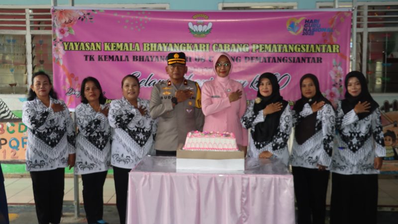 Wakapolres Pematangsiantar Pimpin Upacara HUT PGRI 2025 di TK Bhayangkari Cabang 06