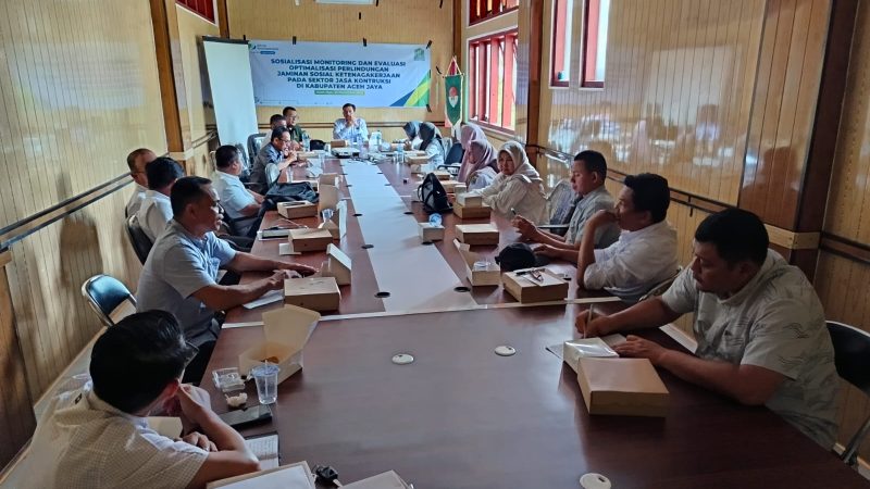 BPJS Ketenagakerjaan Gelar Sosialisasi dan Monitoring Perlindungan Pekerja Konstruksi di Aceh Jaya