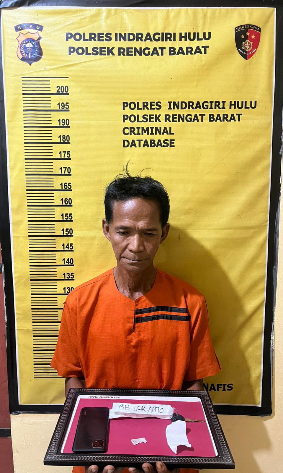 Tim Reskrim Polsek Rengat Barat Inhu Ringkus Pengedar Sabu Saat Hendak Kabur