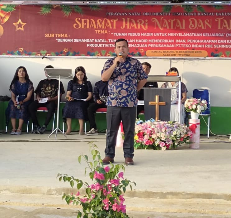 Perdana di Kebun, Perayaan Natal Oikumene PT.Teso Indah Rantau Bakung Estate ( RBE ) Berjalan Hikmat