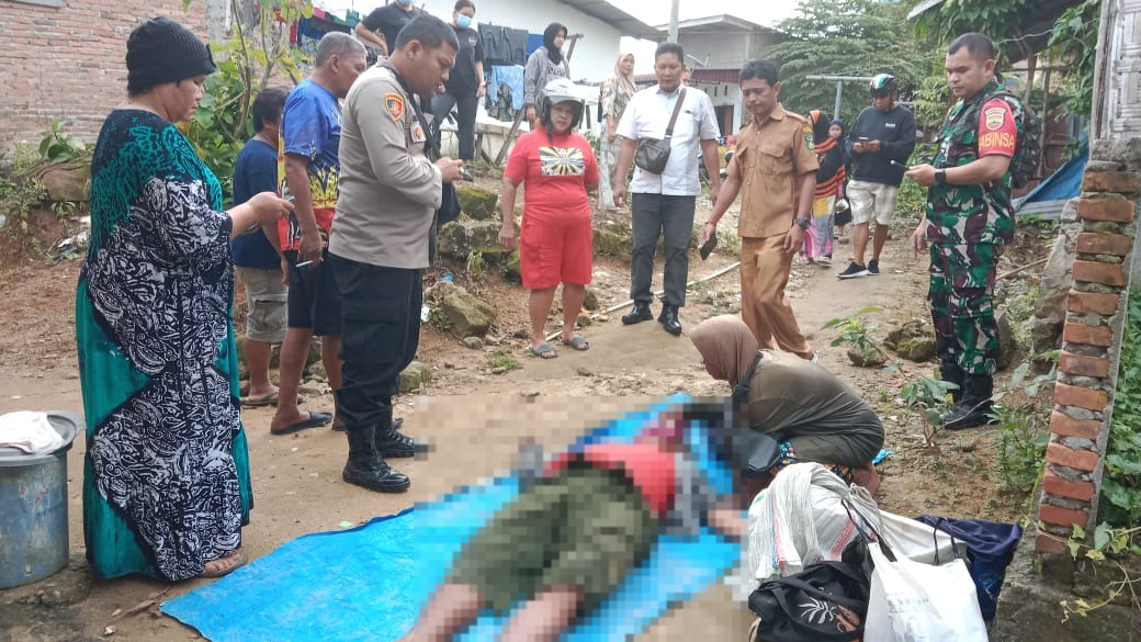 Temuan Mayat di Pinggir Sungai Bah Bolon Gang Kopral, Polsek Siantar Barat Lakukan Olah TKP