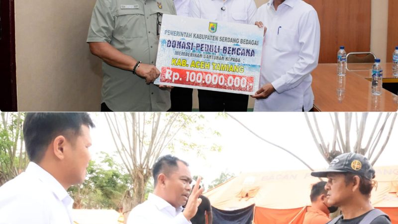 Bupati dan Wabup Sergai Antar Langsung Bantuan ke Aceh Tamiang