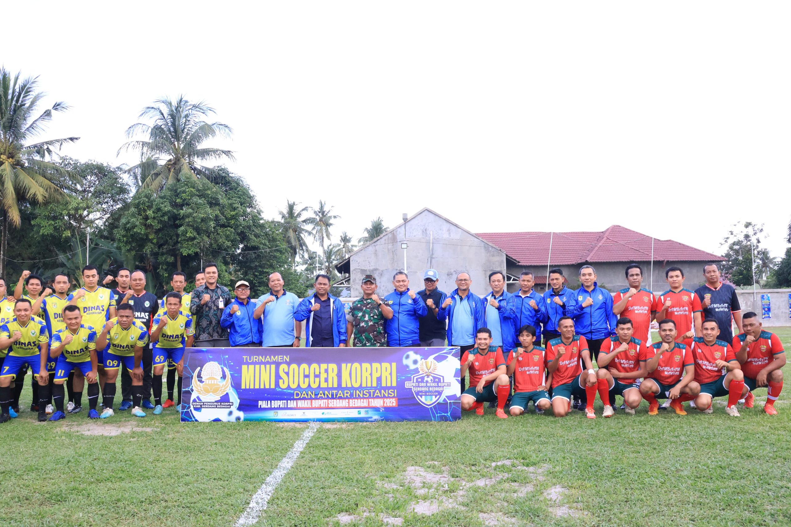 30 Tim Meriahkan Turnamen Mini Soccer Korpri Piala Bupati dan Wabup Sergai 2025