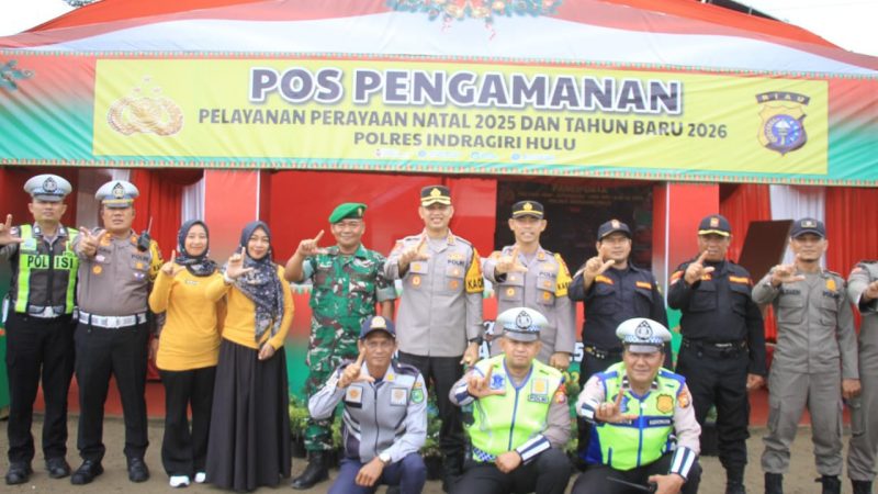 Kapolres Inhu Turun Langsung  Cek Pos Pengaman Nataru 
