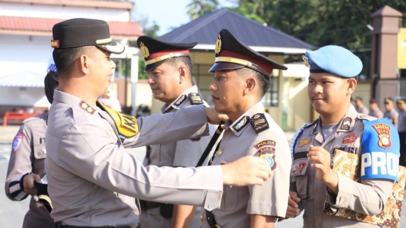 Kapolres Inhu Pimpin Rotasi PJU dan Satu Kapolsek