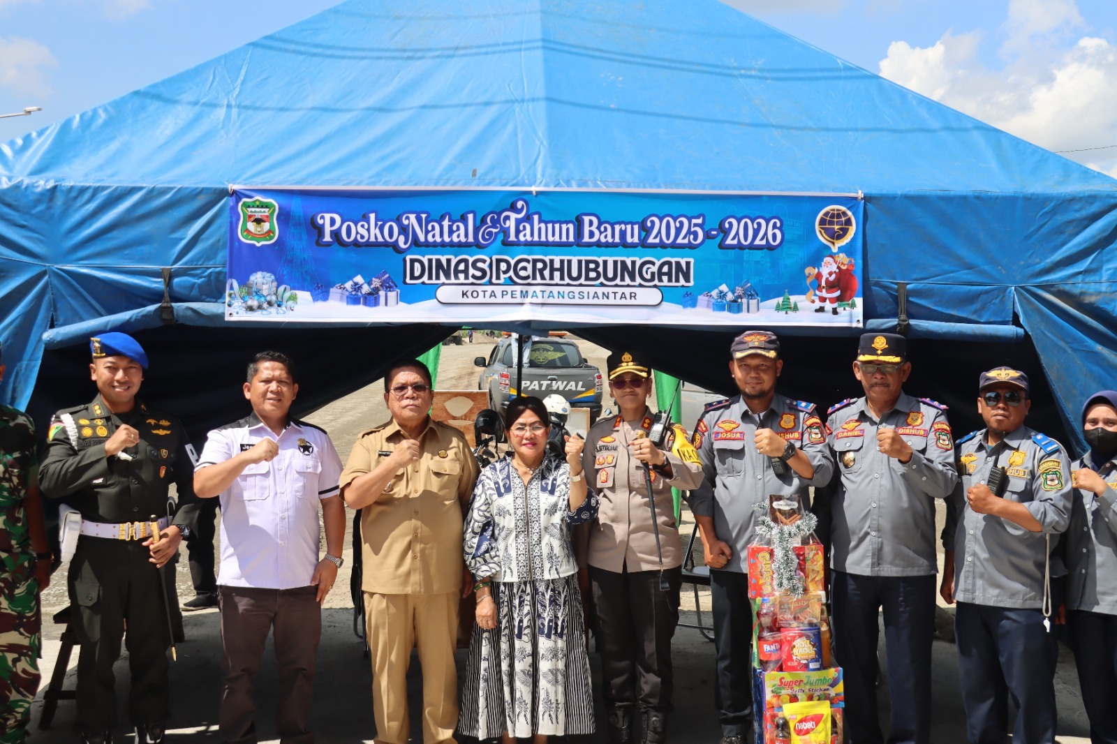 Kapolres Pematangsiantar Bersama Forkopimda Kunjungi Pos Pam dan Yan Pastikan Situasi Nataru
