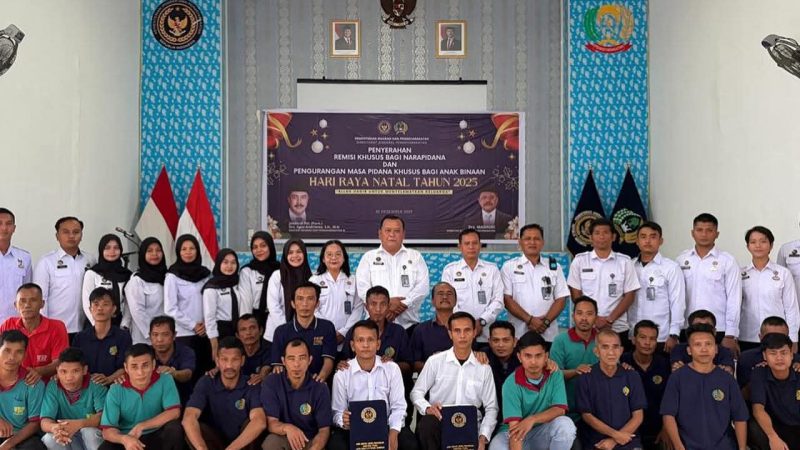 Kado Natal Terbaik, 39 Warga Binaan Lapas Padangsidimpuan Peroleh Remisi Khusus Natal