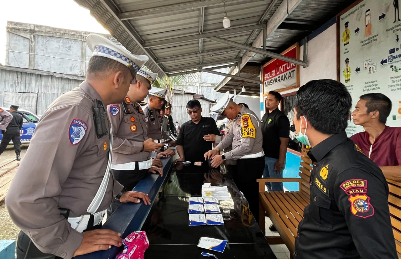 Saat Satpolres Inhu Lakukan Cek Kesehatan, Supir Bus Antar Provinsi Kedapatan Bawa Sabu