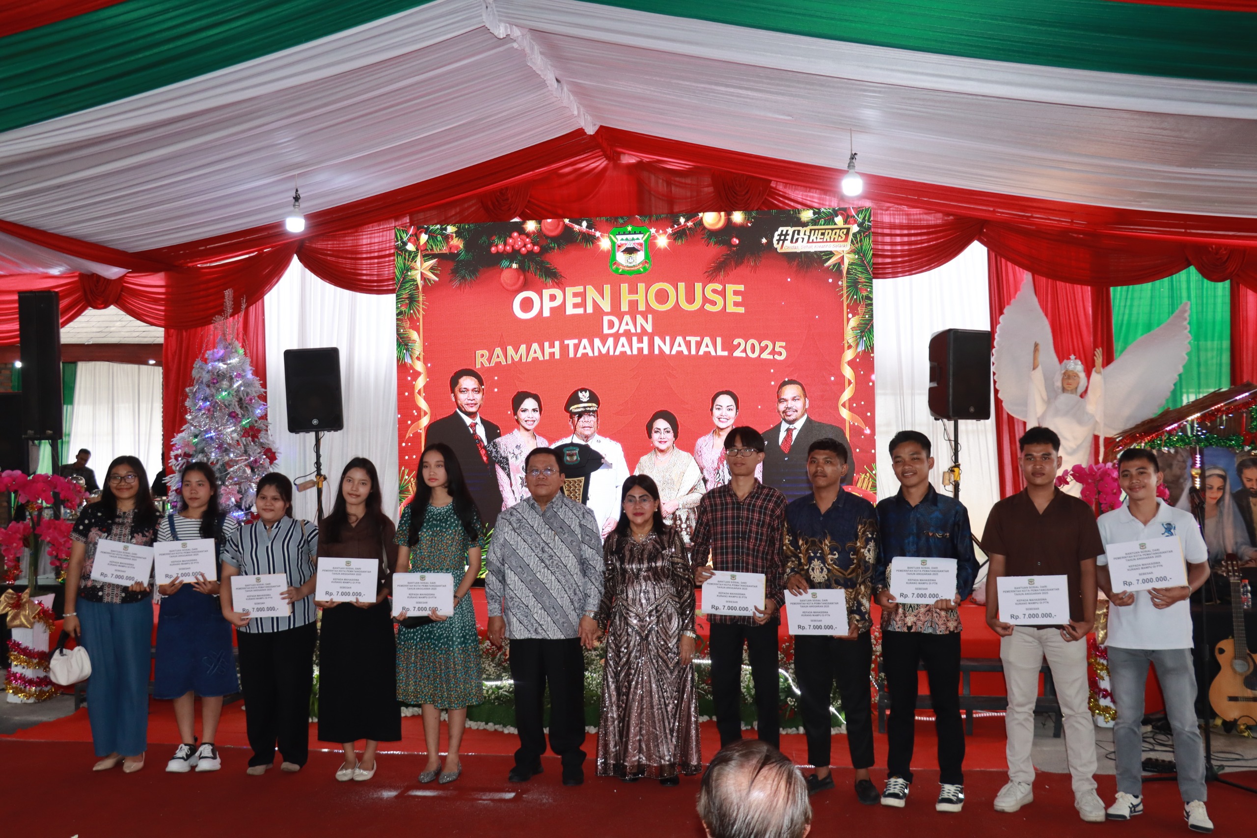 Kapolres Pematangsiantar Hadiri Open House Natal di Rumah Dinas Wali Kota Pematangsiantar 