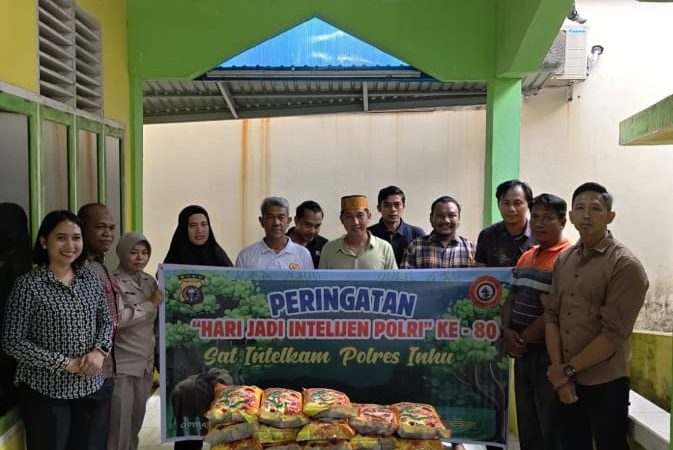 HUT  Intelijen Polri Ke 80, Polres Inhu Warnai Dengan Bhakti Sosial Dan Beri Bantuan.