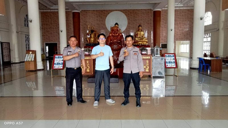 Tokoh Agama Budha dan Kepala KUA Siantar Utara Terima Patroli Sambang Kamtibmas dari Sat Binmas Polres Pematangsiantar