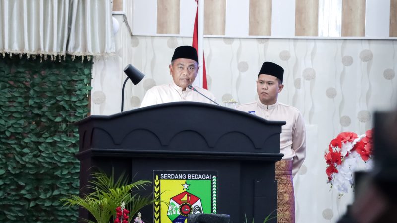 Puncak HUT ke-22 Sergai, Bupati dan Wabup Paparkan Capaian Program “Panca Darma” di Rapat Paripurna DPRD