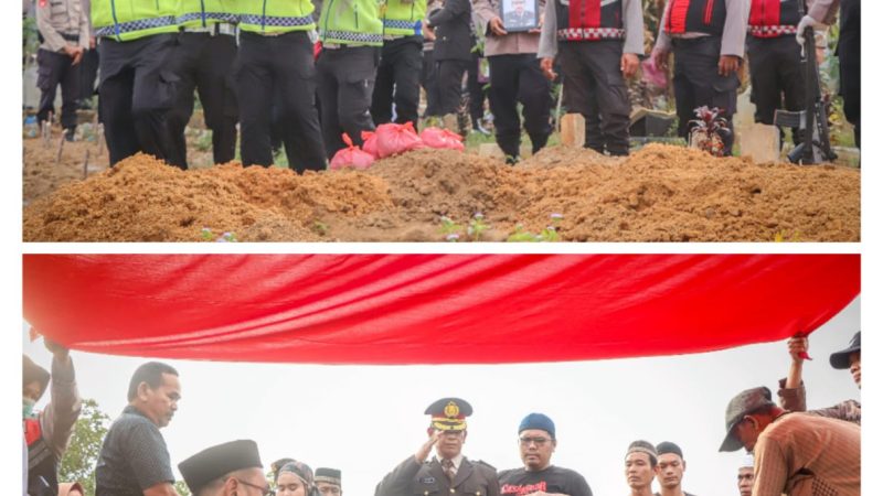 Polres Sergai Gelar Pemakaman Kedinasan Almarhum Purnawirawan Polri Kompol H. Ahmad Yani Siregar, SH