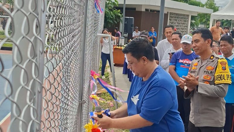 Tambah Daya Tarik WFC, Bupati Samosir Resmikan Lapangan Basket Tepi Danau Toba