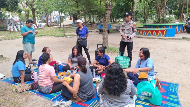 Sat Binmas Polres Pematangsiantar Laksanakan Sambang Kamtibmas dan Silaturahmi dengan Komunitas Senam