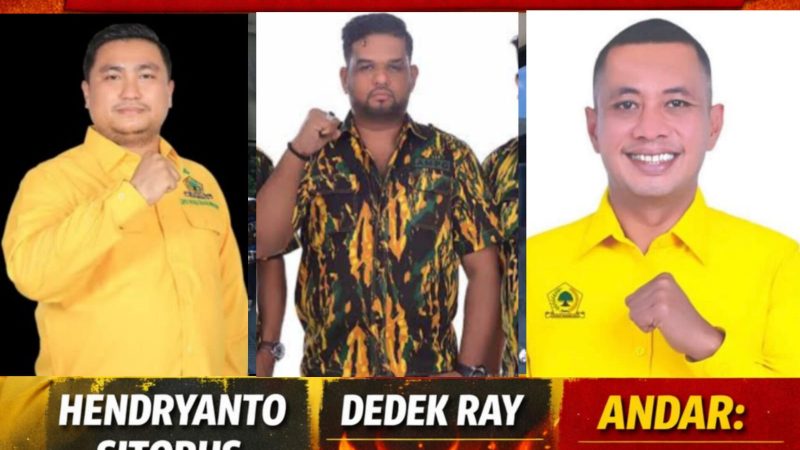 Setelah Hendry, Muncul Nama Dedek Ray dan Kini Andar Amin Harahap  Bursa Ketua Golkar Sumut Makin Panas