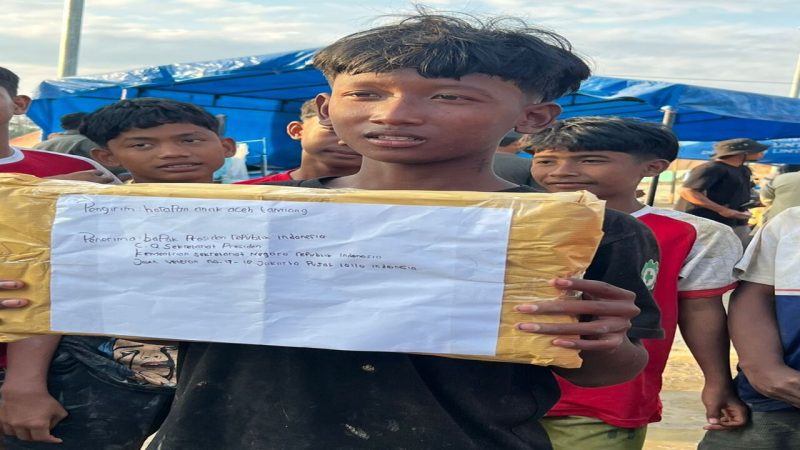 Di Selembar Kertas, Anak Pengungsi Aceh Tamiang Titipkan Harapan Pemulihan