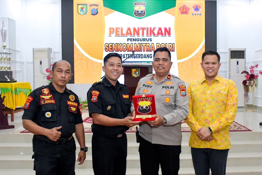 Senkom Mitra Polri Sergai Dilantik, Wakapolres: Mari Bersinergi Jaga Keamanan dan Kondusifitas