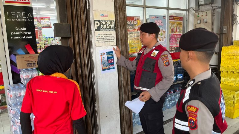 Sat Samapta Polres Langkat Gelar Patroli Blue Light dan Sosialisasi Call Center 110