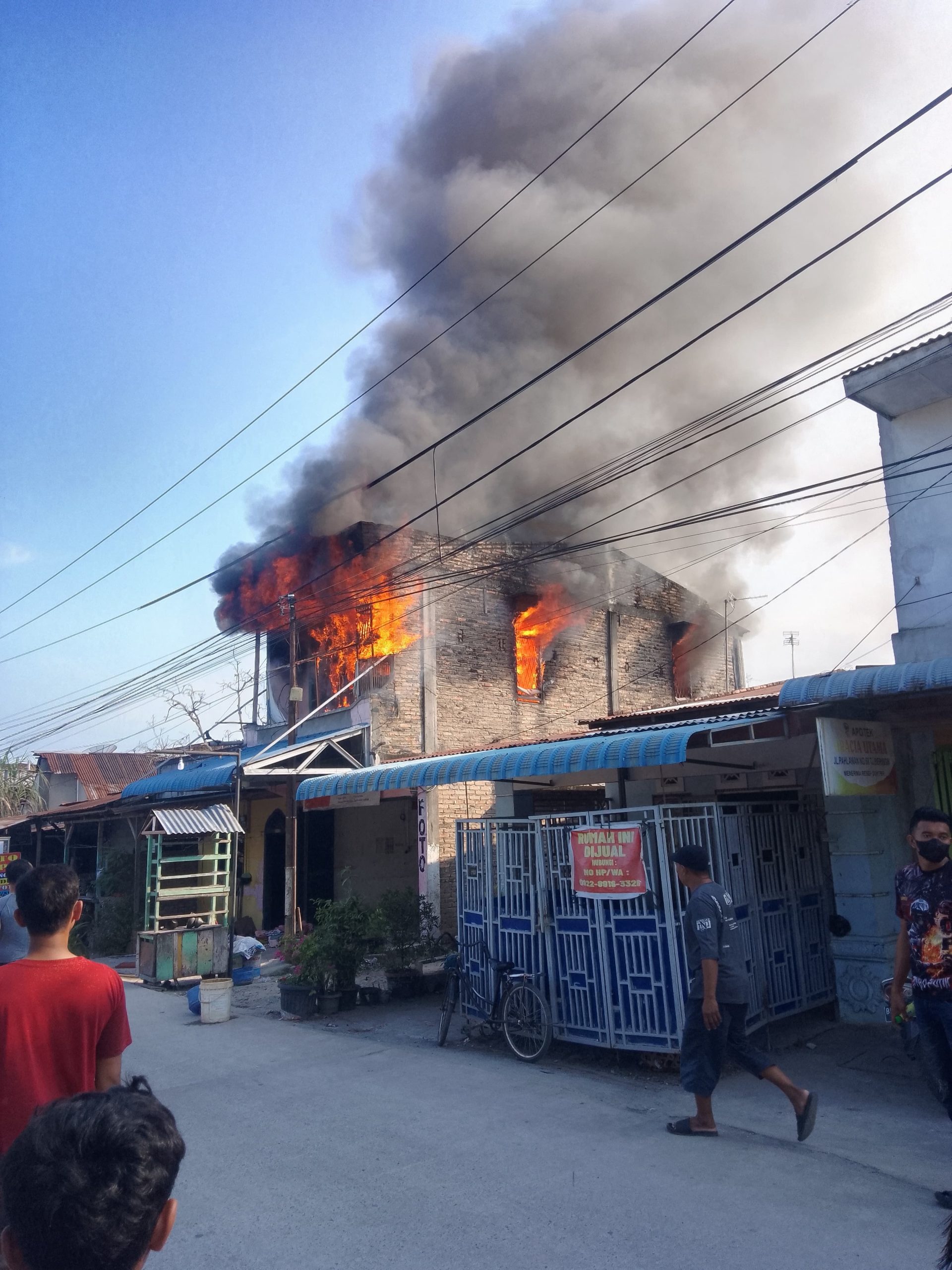 Satu Ruko di Tanjung Beringin Hangus Dilalap Sijago Merah, Uang Rp5 Juta Rupiah Habis Terbakar