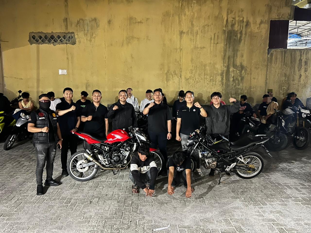 Laksanakan Patroli Hingga Subuh, Timsus Dayok Mirah Polres Pematangsiantar Berhasil Amankan 19 Sepedamotor Knalpot Brong