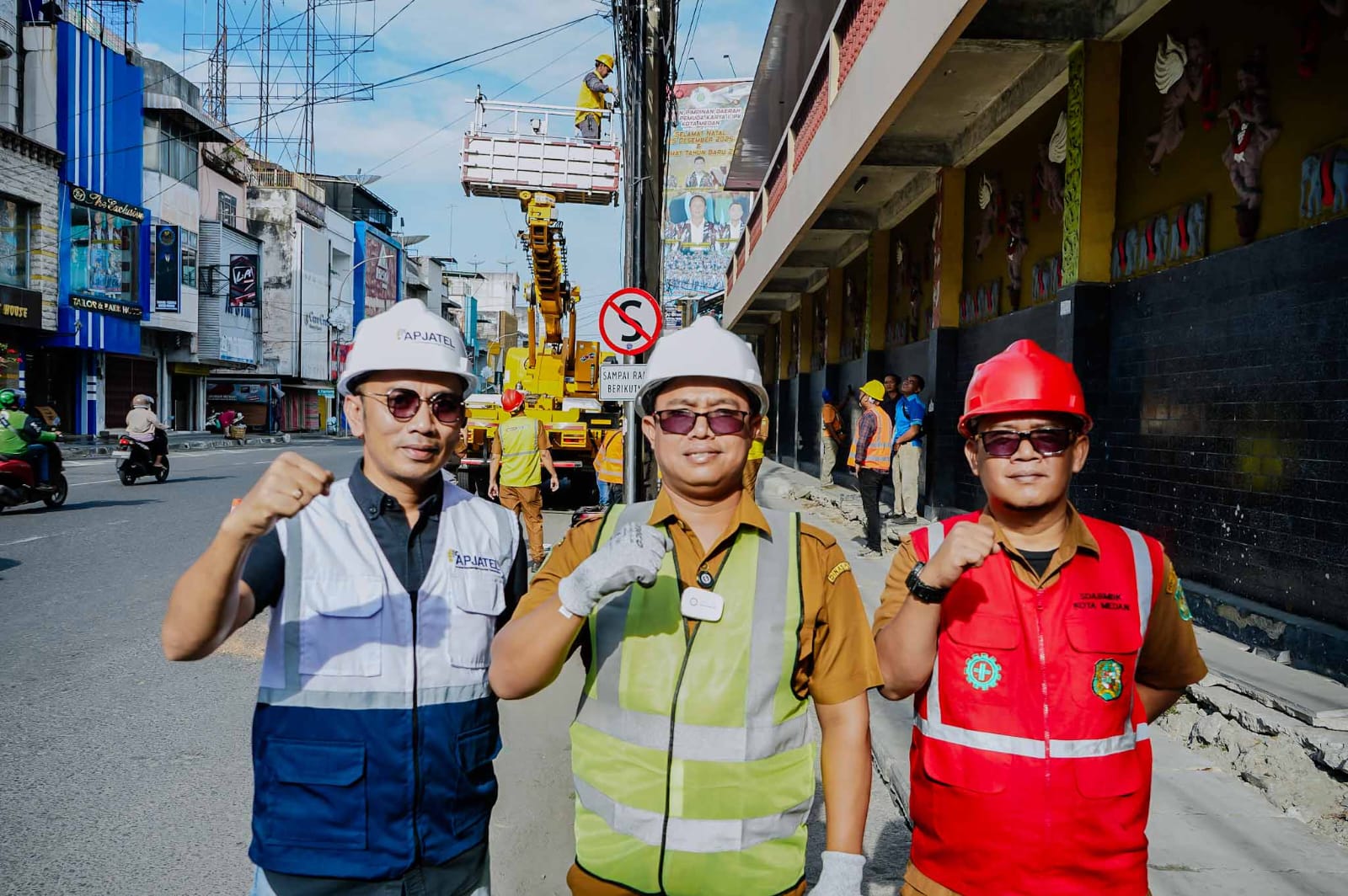 Tahun Ini, 12 Ruas Jalan di Medan Bebas Kabel Udara