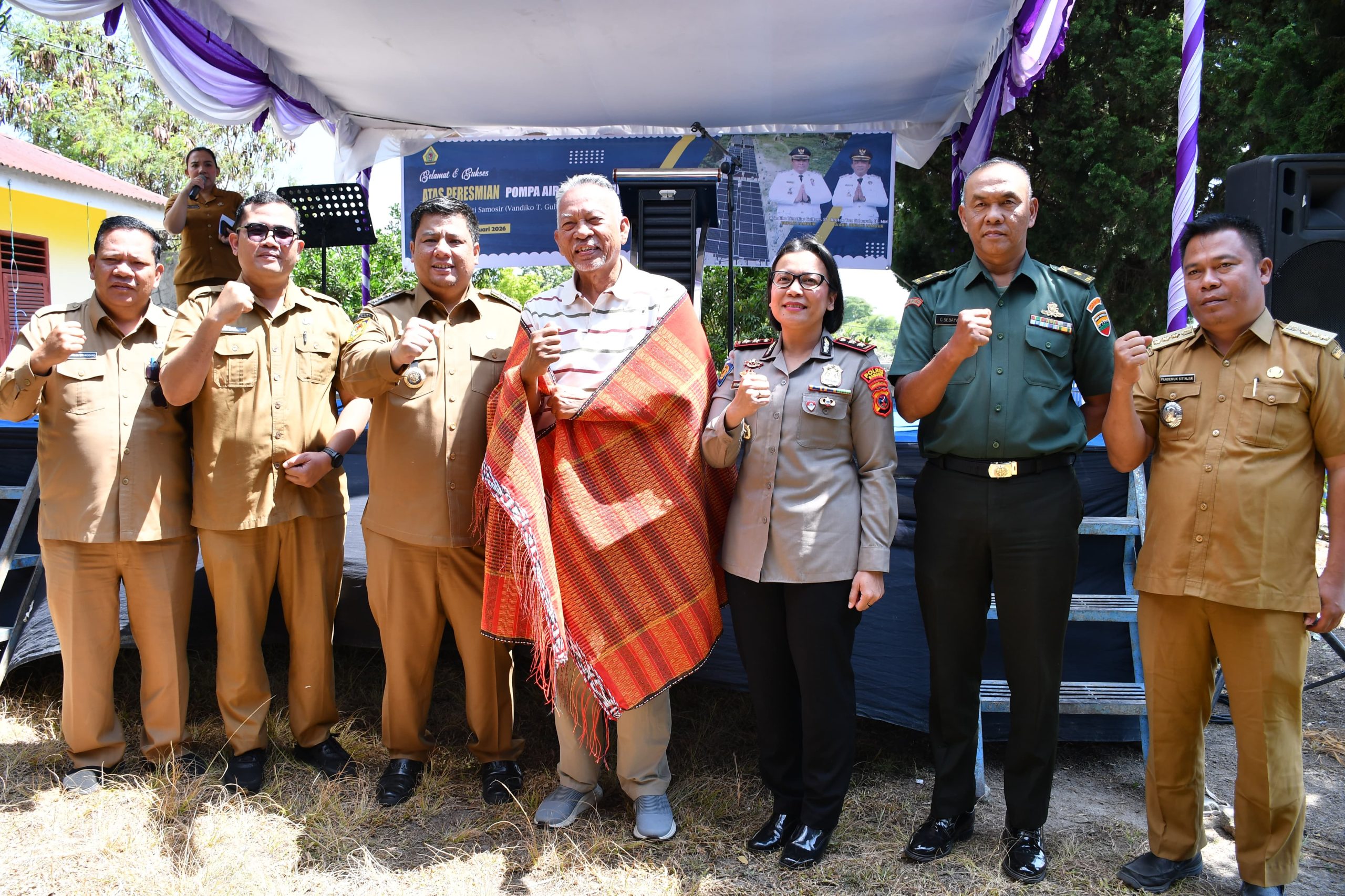 Perkuat Ketahanan Pangan, Bupati Samosir Resmikan Pompa Air Tenaga Surya Rp 2,6 Miliar di Onan Runggu