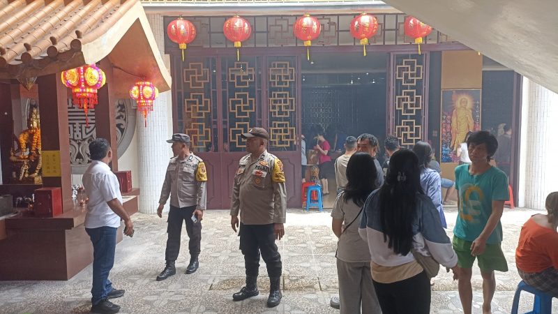 Pastikan Situasi Perayaan Ibadah Tahun Baru Imlek 2577 Berlangsung Aman, Polres Pematangsiantar Lakukan Pengamanan di Sejumlah Vihara