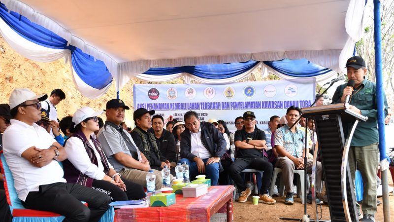 Wabup Samosir Tanam Pohon di Lereng Gunung Pusuk Buhit, Perkuat Komitmen Pelestarian Alam