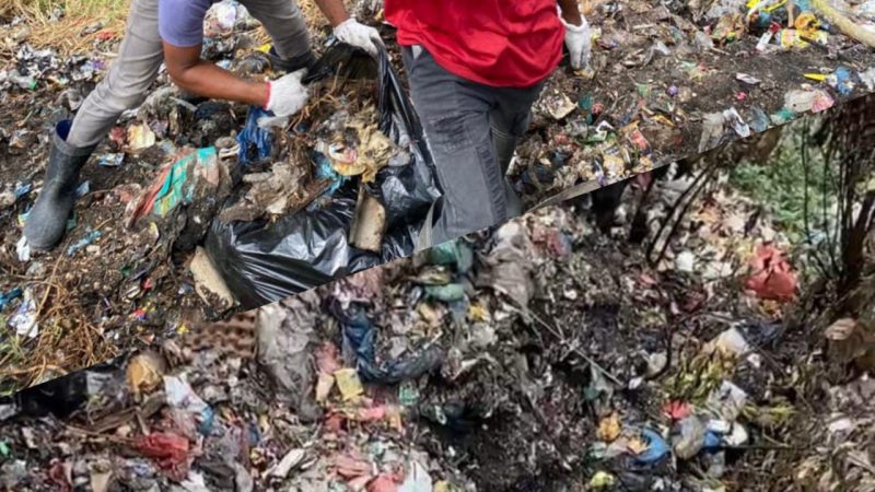 Aksi Peduli Lingkungan, PRCLH Bersihkan Satu Ton Sampah di Sungai Bedagai Jembatan Desa Nagur