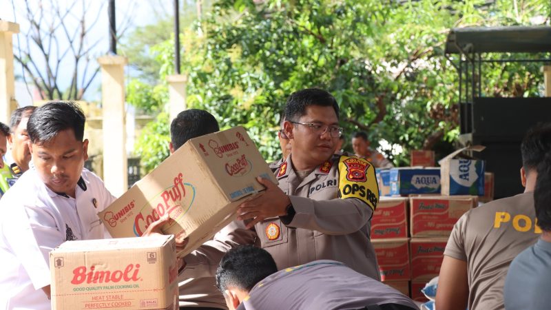 Bantuan Sosial Logistik Dari Kapolri Tiba di Polres Nagan Raya