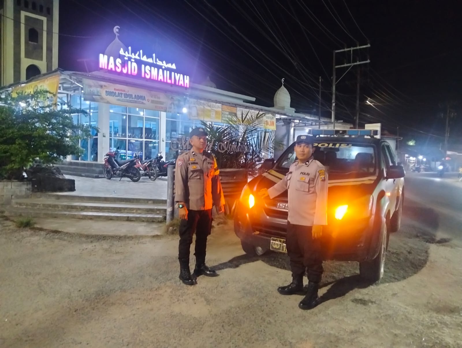 Ciptakan Rasa Aman Ibadah Sholat Tarawih, Polsek Jajaran Polres Sergai Laksanakan Patroli