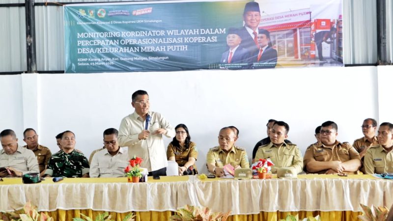 Bupati Bersama Wakil Bupati Simalungun Monitoring Percepatan Operasional KDKMP di Nagori Karang Anyar Kabupaten Simalungun