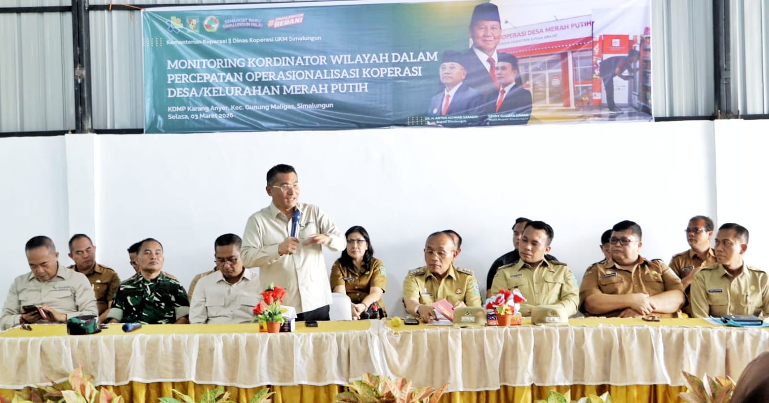 Bupati Bersama Wakil Bupati Simalungun Monitoring Percepatan Operasional KDKMP di Nagori Karang Anyar Kabupaten Simalungun