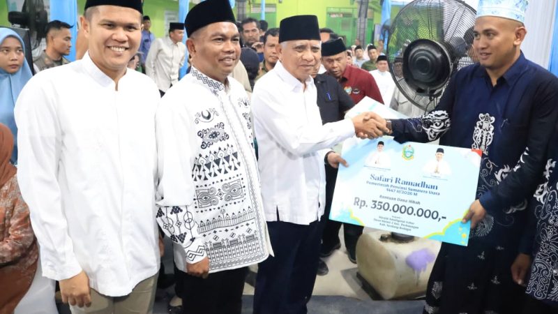 Safari Ramadhan Pemprov Sumut di Sergai, Bupati Berharap Pembangunan Infrastruktur Berlanjut