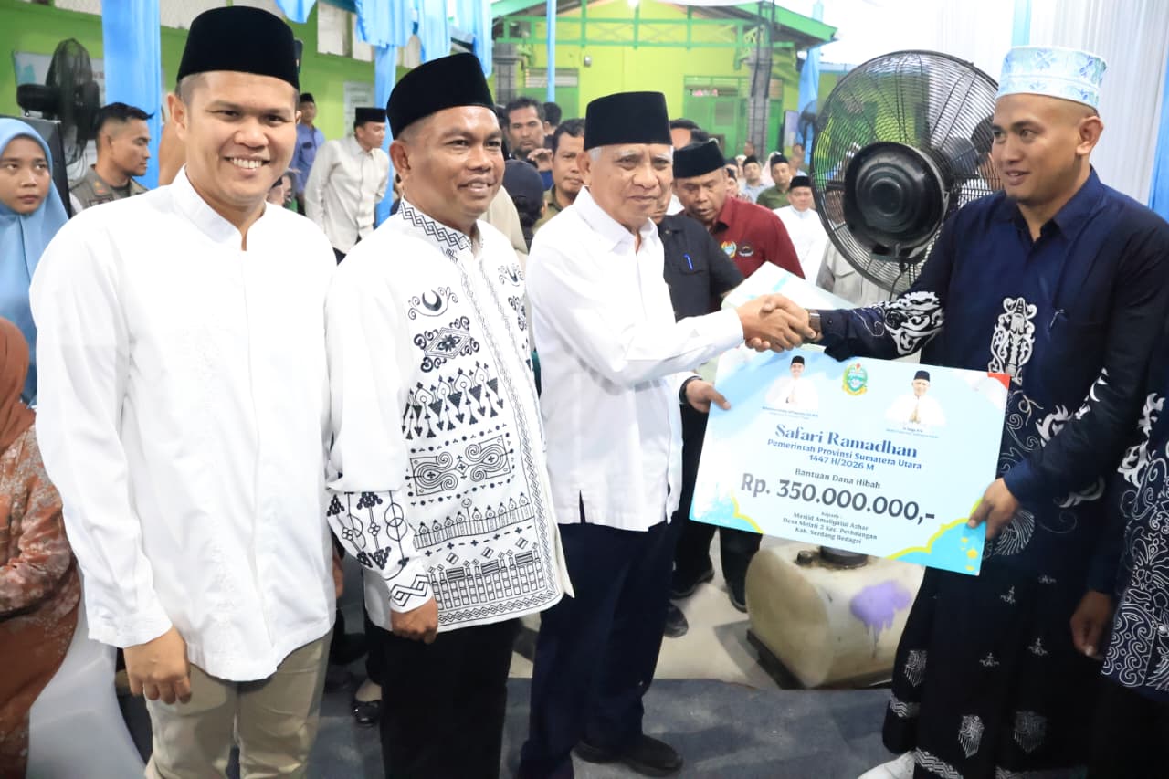 Safari Ramadhan Pemprov Sumut di Sergai, Bupati Berharap Pembangunan Infrastruktur Berlanjut