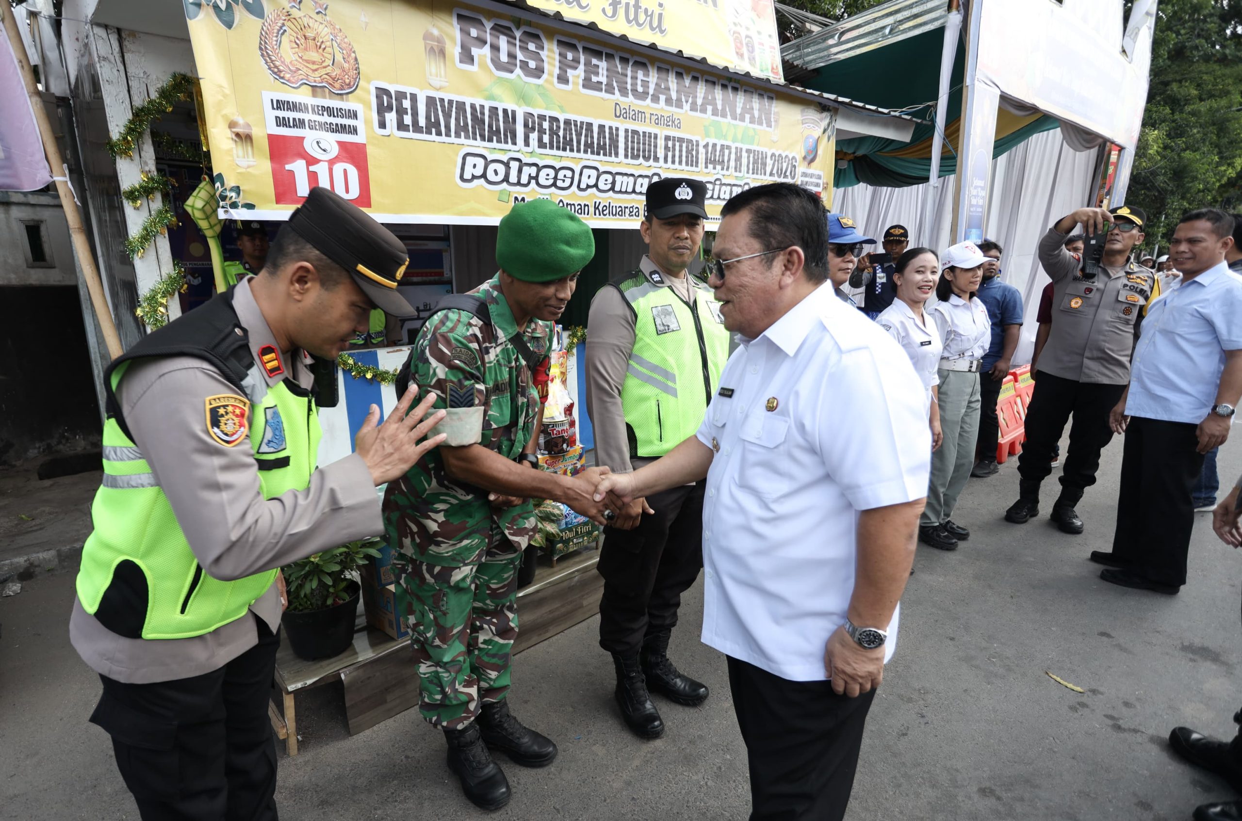 Wali Kota Pematangsiantar Bersama Forkopimda Kunjungi Pos Pam dan Pos Yan Hari Raya Idul Fitri Tahun 2026