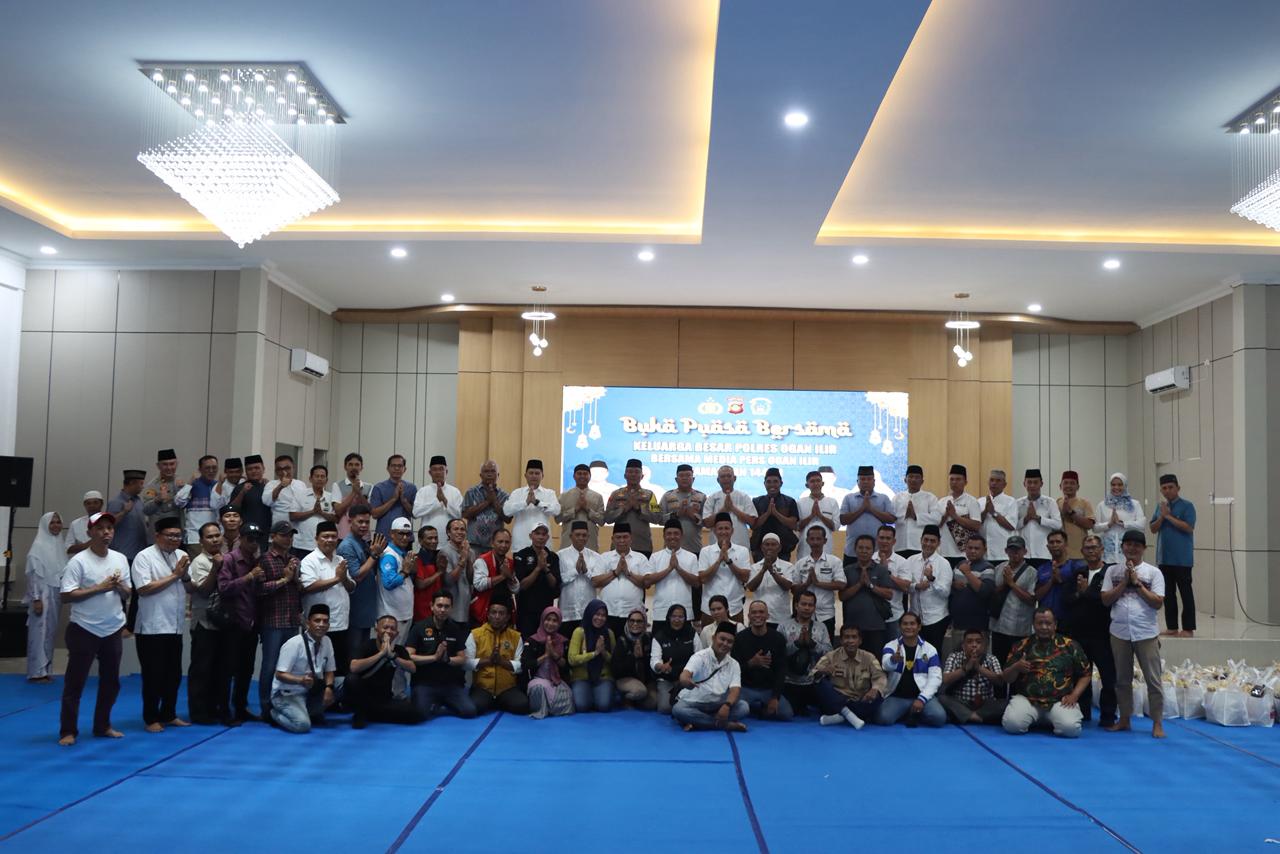 Pererat Sinergi Dengan Para Awak Media, Polres Ogan Ilir Gelar Buka Puasa Bersama Dengan Insan Pers