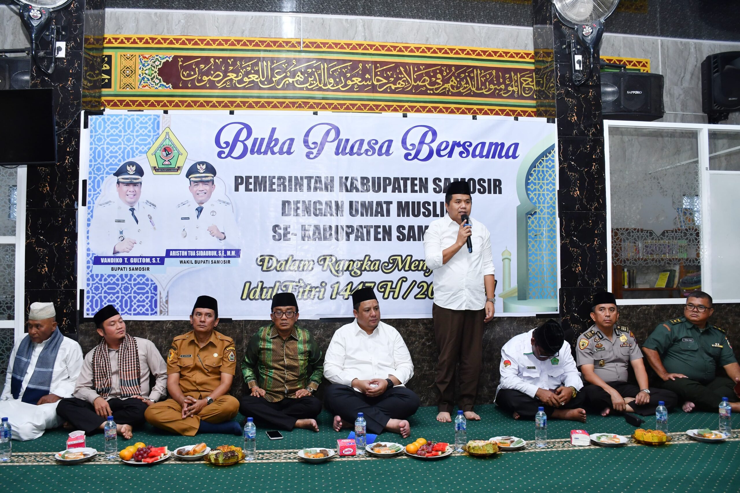 Bupati dan Wabup Samosir Buka Puasa Bersama Umat Muslim, Tekankan Kerukunan Antar umat Beragama