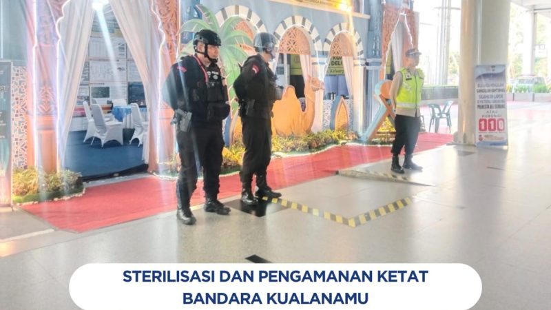 Ops Ketupat Toba 2026: Gegana Brimob Polda Sumut Gelar Sterilisasi Menyeluruh di Bandara Kualanamu