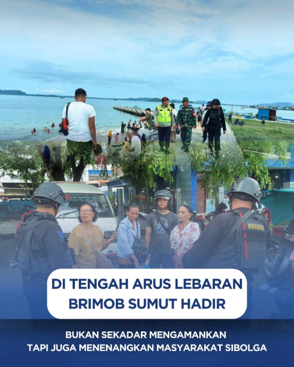 Brimob Polda Sumut Hadir Bukan Sekadar Mengamankan, Tapi Juga Menenangkan Masyarakat Sibolga