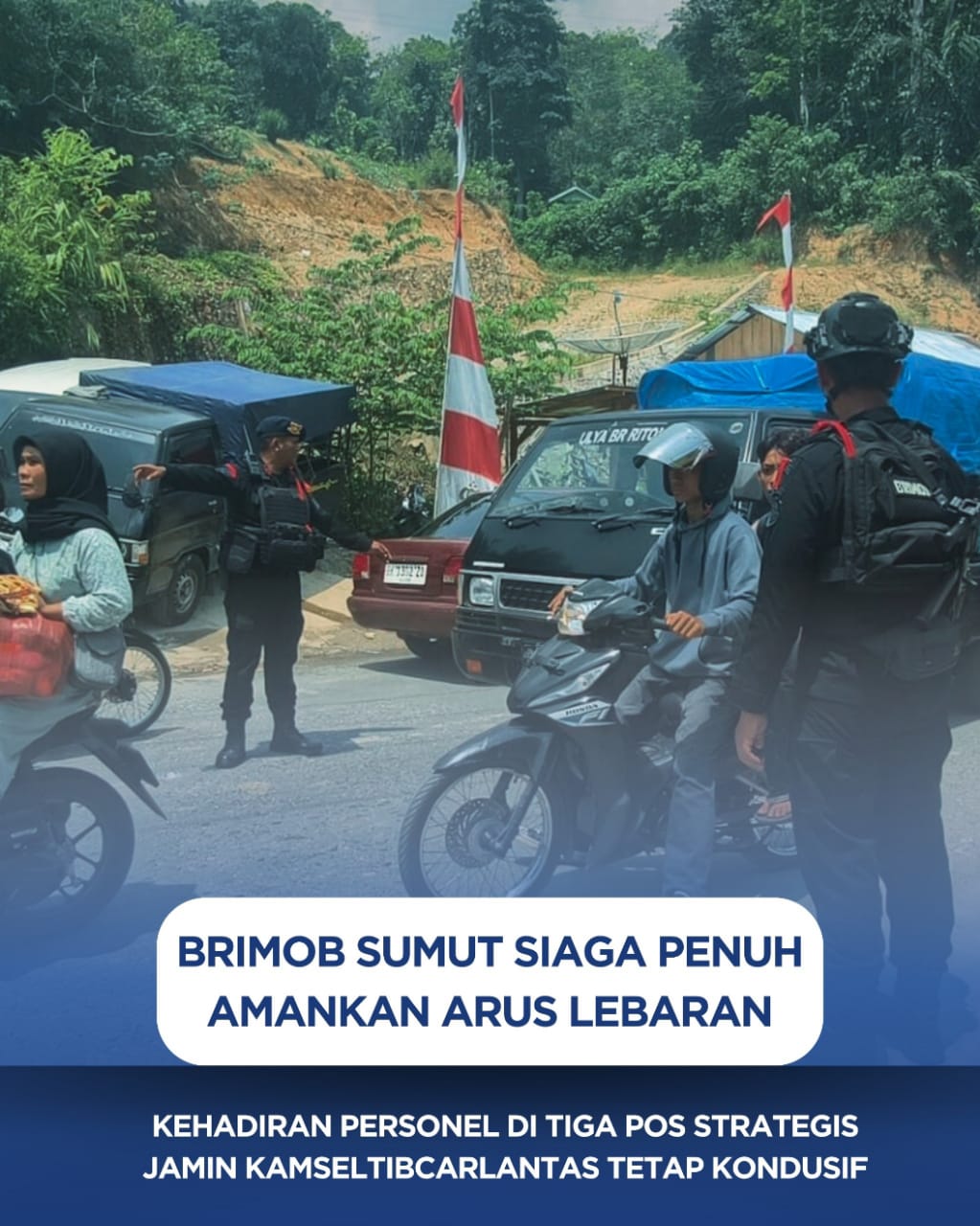 Brimob Polda Sumut Siaga Penuh Amankan Arus Lebaran, Kehadiran Personel di Tiga Pos Strategis 