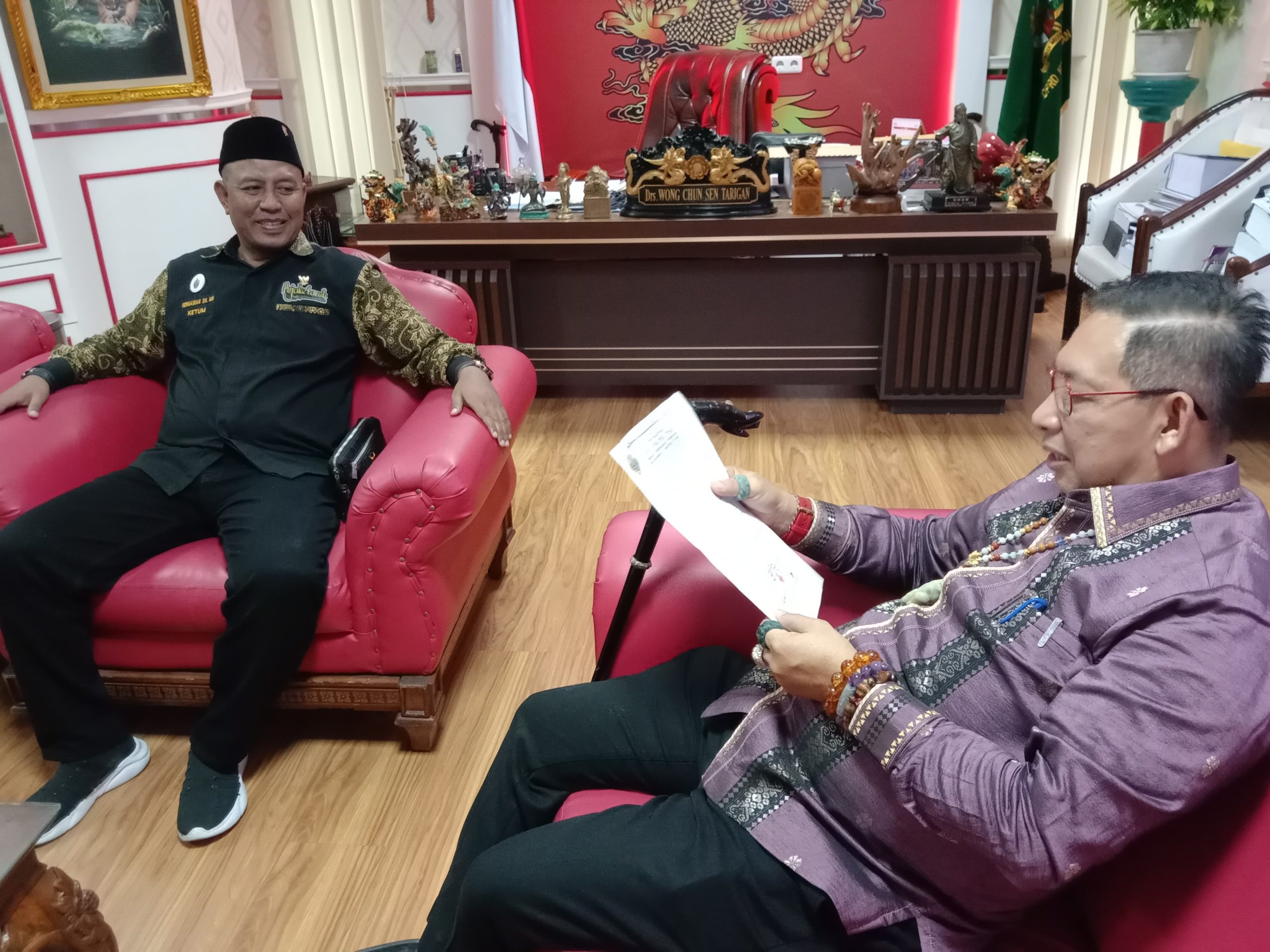 Audiensi ke Ketua DPRD Medan, Ketum Pujakatarub Sampaikan Agenda Pelantikan dan Kunjungan Nasional