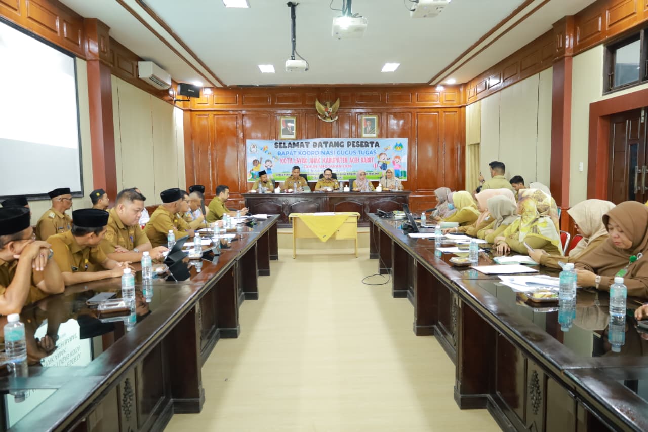 Wakil Bupati Aceh Barat, Said Fadheil, SH, Membuka Rapat Gugus Tugas Kabupaten Layak Anak (KLA) Tahun 2026