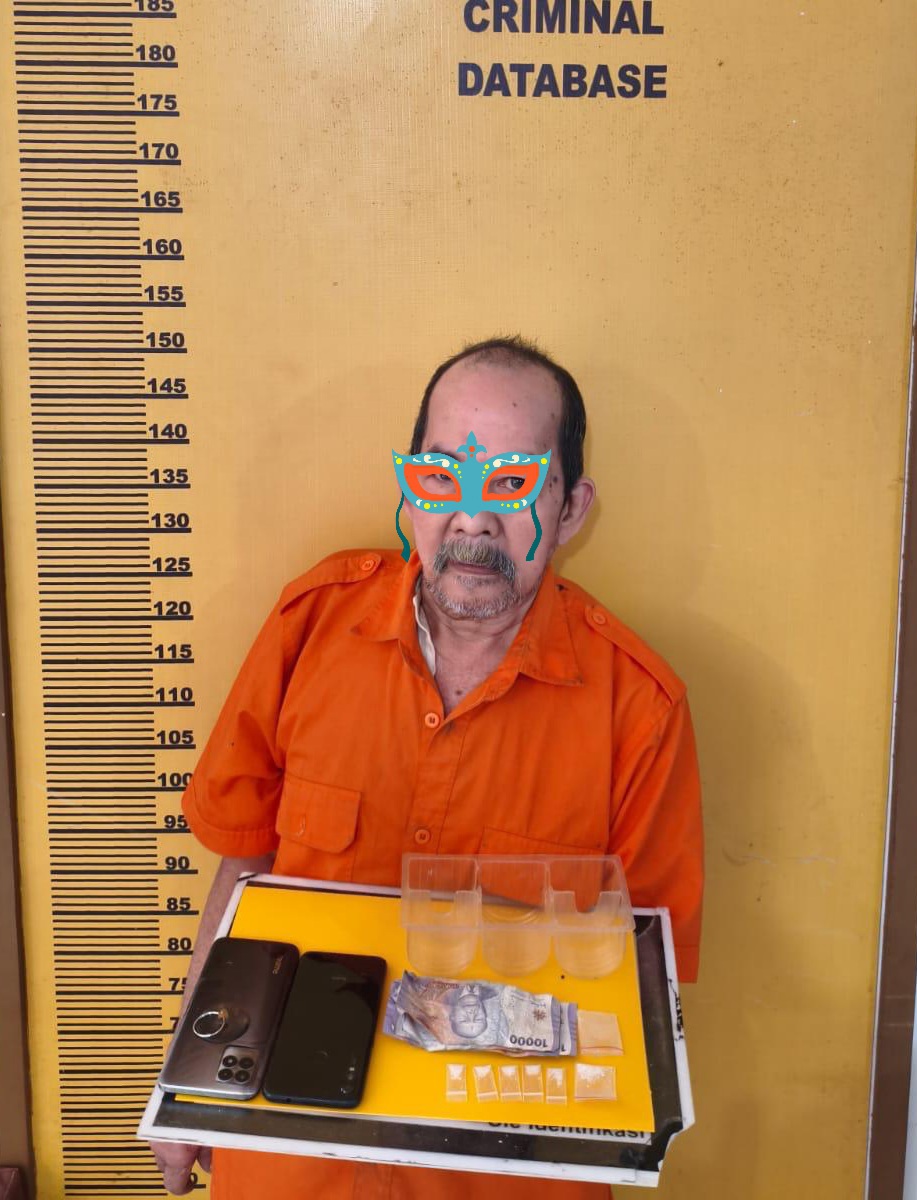 Satresnakoba Polres Inhu Ringkus Kakek 76 Tahun, Enam Paket Sabu Diamankan