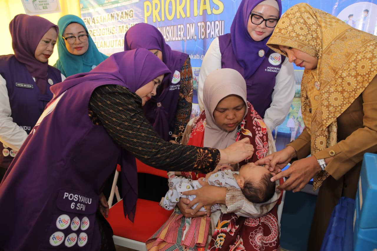 Ketua Tim Pembina Posyandu Asahan Tinjau Dua Posyandu