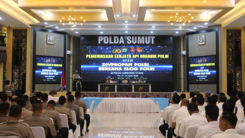 Pemeriksaan Senpi oleh Propam dan SLOG Mabes Polri di Polda Sumut Tegaskan Tertib Administrasi