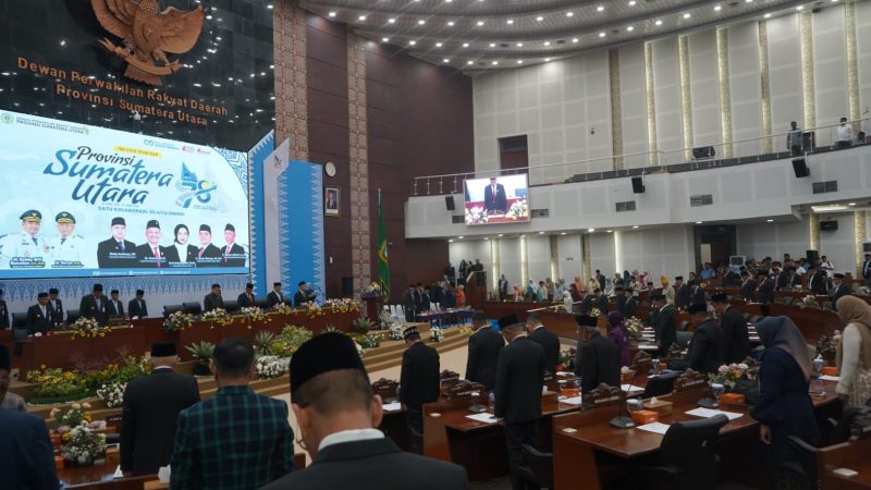 Wakil Bupati Asahan Ikuti Rapat Paripurna Istimewa Hari Jadi ke-78 Provinsi Sumatera Utara