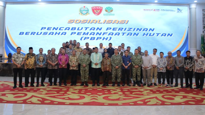Bupati Asahan Menghadiri Sosialisasi Pencabutan Perizinan Berusaha Pemanfaatan Hutan (PBPH) 